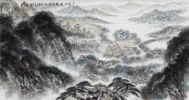 山川古韵展新貌——郑毓宁绘画作品欣赏(图2) 山川古韵展新貌——郑毓宁绘画作品欣赏(图2)