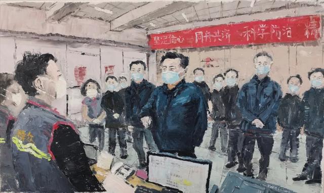 众志成城 抗击疫情丨中国美术家协会民族美术艺术委员会新疆美术家协会主题创作作品（十五）(图16)