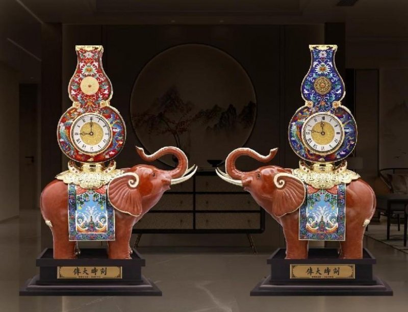 《伟大时刻》铜雕景泰蓝·金钻计时仪亮相中国工艺美术馆(图14)